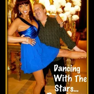 Julia &amp; Gary debut their dancing skills in the lobby.