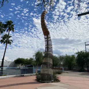 The rattle at one end