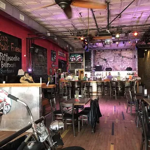 the bar and dining area