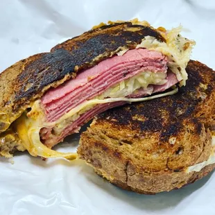 Reuben sandwich $8.95 + tax. So good, so filling