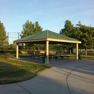 Shaded picnic area