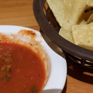 Chips and spicy salsa!