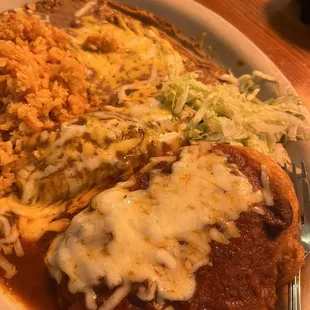 Pork Tamale, Chile Relleno (Home Made Style) beans (I can&apos;t replicate)!