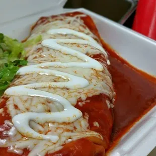 Wet Burrito - Chile Colorado  *Also available with Salsa Verde