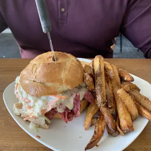 Rachel vs Ruben with coleslaw