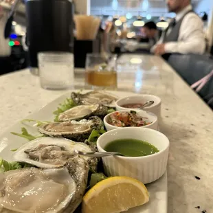 Blue point oysters