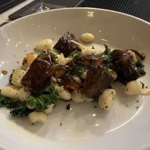 Short ribs, gnocchi and kale