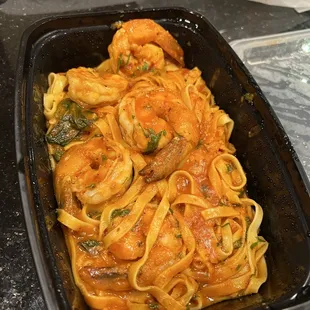 Shrimp Fra Diavolo - yummy but overcooked shrimp