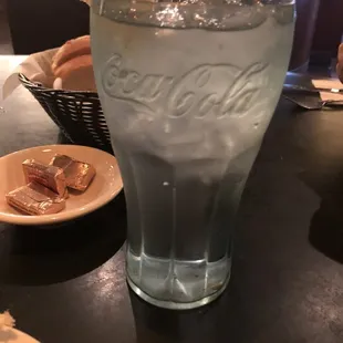 Coca Cola glass.
