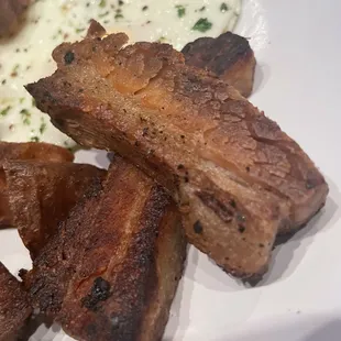 Close up of the pork belly. 2/5 rating IMO. Don&apos;t spend the extra money on it.