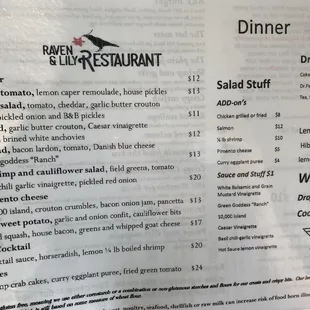 Dinner starters and apps