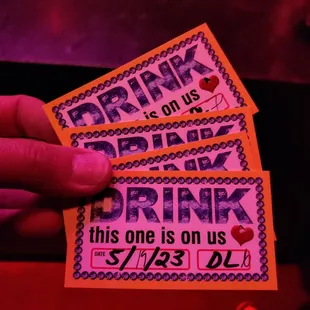 Compliment you drinks