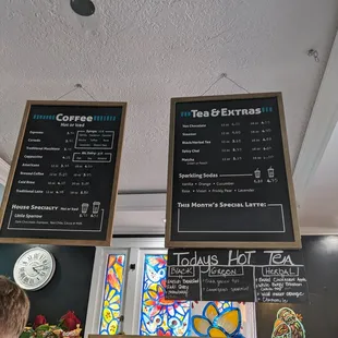 Drinks menu