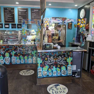 Waiting for our latte