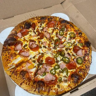 a pizza in a box