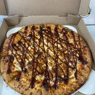 a pizza in a box