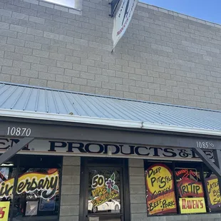 the front of the store