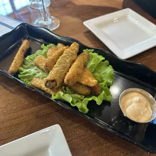 Deep fried pickles