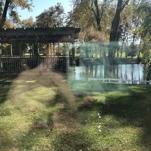 Patio and river