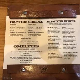 Ravens Grille Breakfast Menu (weekdays)