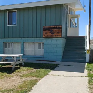 Outside entrance to glider port and cafe