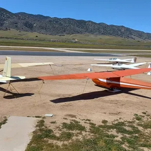 Gliders waiting for next flight