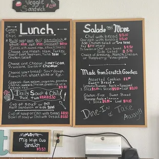 Menu items
