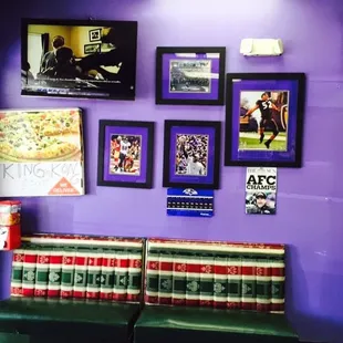 the seating area of the restaurant