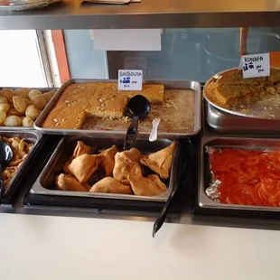 a variety of food items