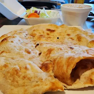 a close up of a plate of food