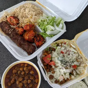 a variety of food items