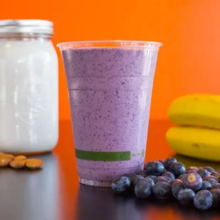 #3 Blueberry smoothie made with home made almond milk!