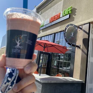 I really do love their protein smoothie with Strawberry's