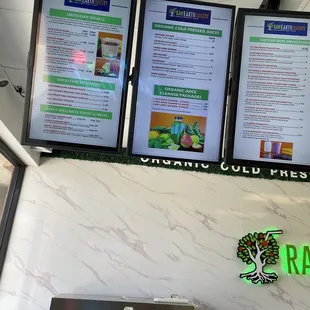 Menu...didn't buy anything since they don't have açaí bowls, but nice