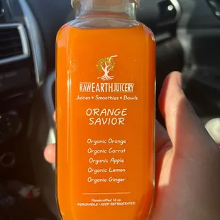 Fresh Juice bottled in glass