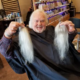 Two nice 14 inch pony  tails.