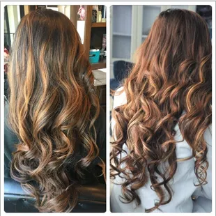 The pic on the right is the one I brought of what I liked. My hair is on the left