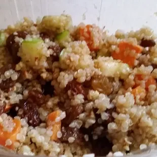 Breakfast quinoa with apples sweet potatoes and grade b maple syrup. De-licious