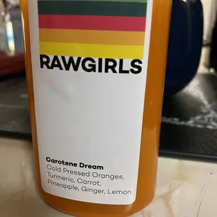 a bottle of orange juice