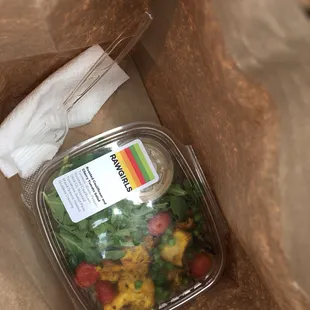 I walked from work to the food truck. It's 3/4 a mile away from my job. I was excited to get back to taste my "non-fast food" vegan lunch!