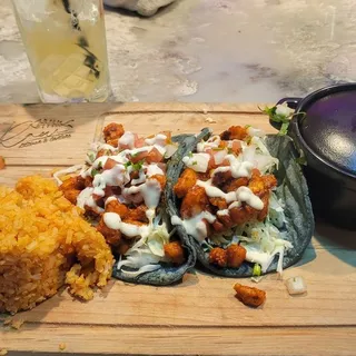 Pulpo Enchilado Tacos Plate