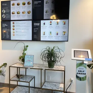 Menu and self ordering kiosk