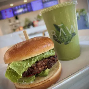 Avocado Truffle Burger and Green Goddess (Detox &amp; Nourish)