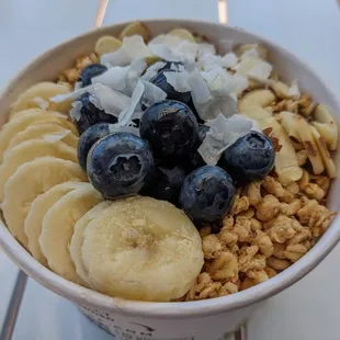Pink Dragon (subbed mangoes with blueberries, +1 chia seed pudding)