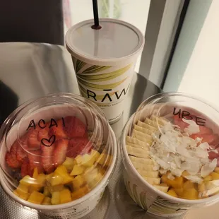 Build your own bowl, Beautiful Smoothie and off the list Ube Bowl! Yum! Try this place out!