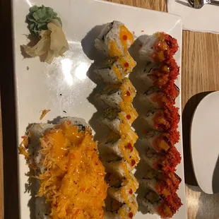 Sparta Roll Jumbo Volcano Roll Crunch Munch Roll