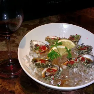 Kumamoto Oysters in a Half Shell