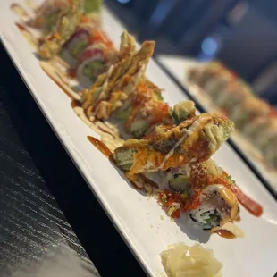 raw sushi on a plate