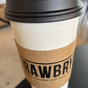 Lavender latte with almond milk.