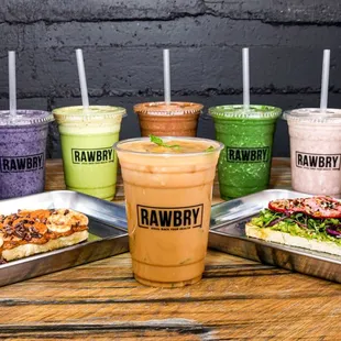 a variety of drinks